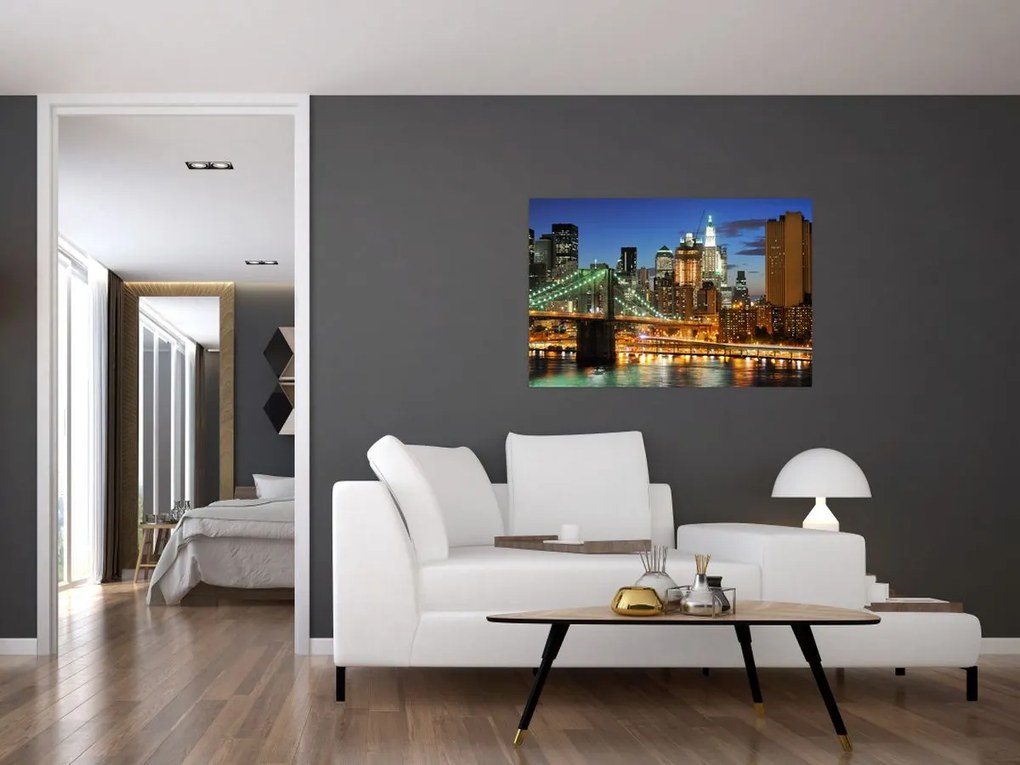 Tablou - Pod cu New York (90x60 cm)