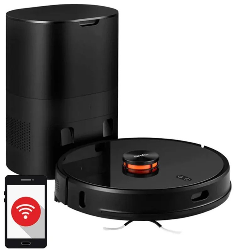 Aspirator robot Xiaomi LYDSTO R1 Pro, 50W, Li-ion 5200 mAh, 3000 Pa, Wi-Fi, Umed / uscat, Autogolire, Autonomie pana la 200 min, Negru