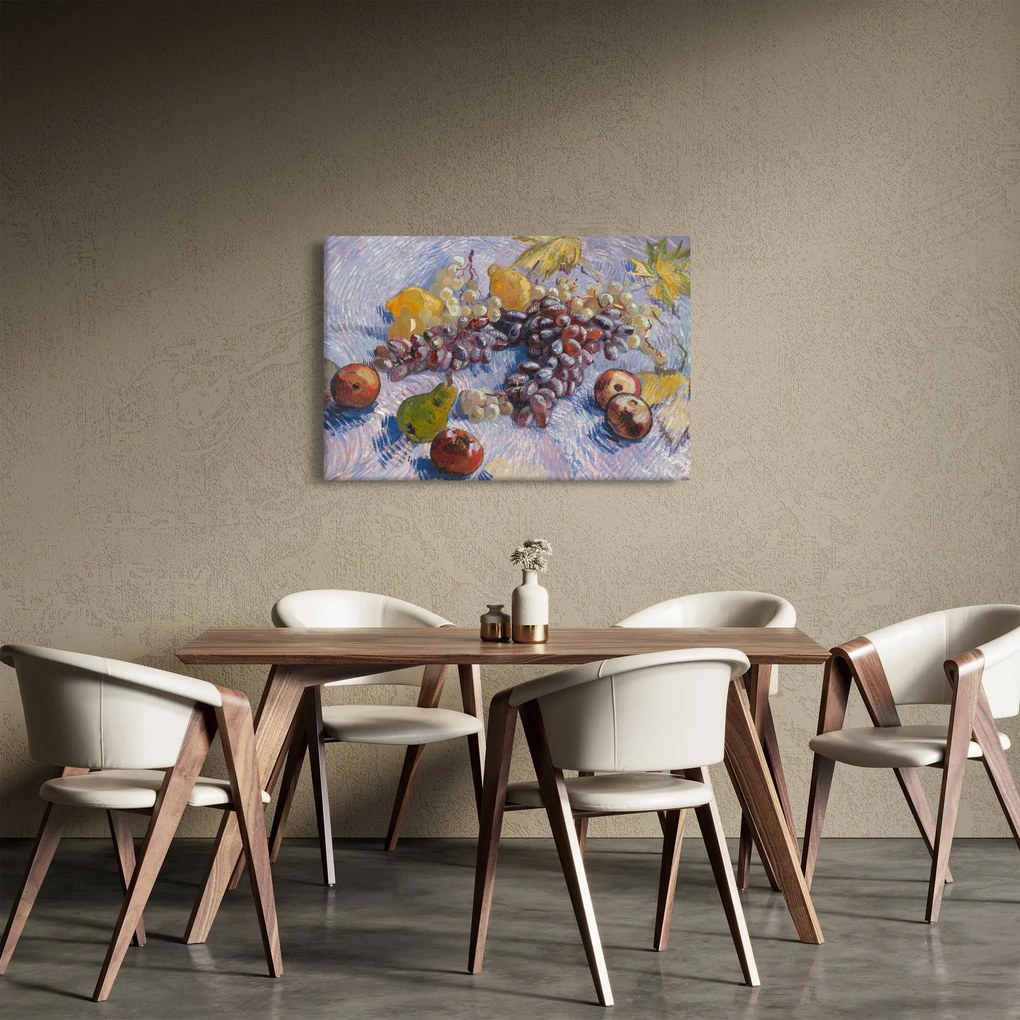 Tablou - Vincent van Gogh, Grapes, Lemons, Pears, and Apples, reproducere (90x60 cm)