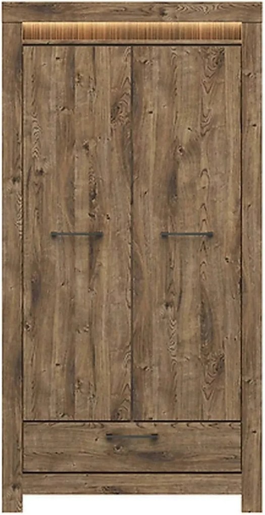 Dulap TORIN, stejar ribbecK, PAL, cu 2 usi si un sertar, 102x62x200 cm