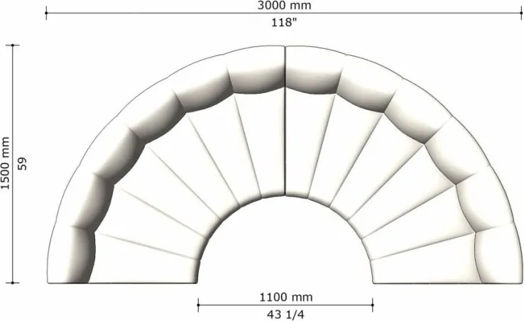 Modul canapea design LUX Lando corner, Avalon white