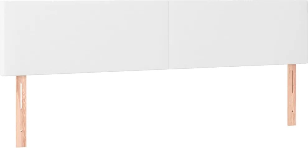 vidaXL Tăblii de pat, alb, 200x5x78/88 cm, piele ecologică