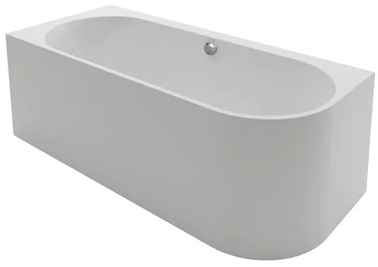 Cada freestanding Kreiner Andrea 175x75 cm finisaj alb stanga lipita de perete BTW