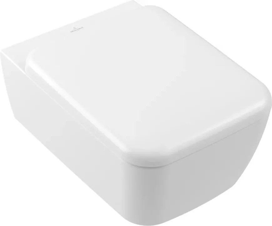 Set vas WC suspendat Villeroy&Boch Skyla Combi-Pack TwistFlush Rimless cu capac softclose alb Stone CeramicPlus
