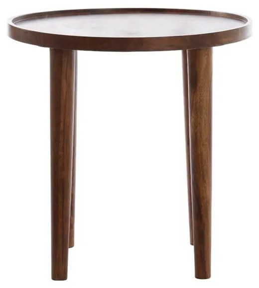 Măsuță auxiliară rotundă din lemn masiv de acacia ø 45 cm Qiano – Light &amp; Living