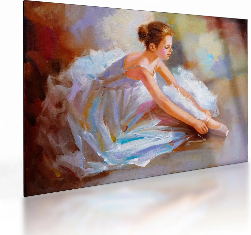 Tablou pe sticlă - Balerina (70x50 cm)