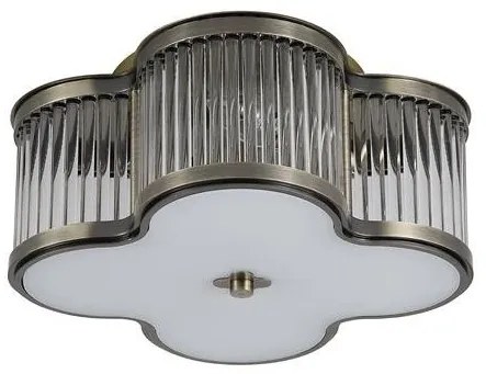 Plafoniera metal alama antique, sticla Lotus 2L