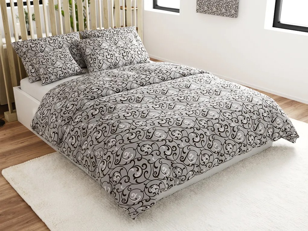 Lenjerie de pat din polibumbac ORIENT POLY gri Dimensiune lenjerie de pat: 70 x 90 cm | 140 x 220 cm