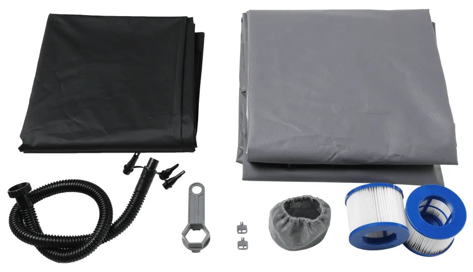 Jacuzzi gonflabil, gri/alb, 2-4 pers., 600 l, KAMINO TYP 3
