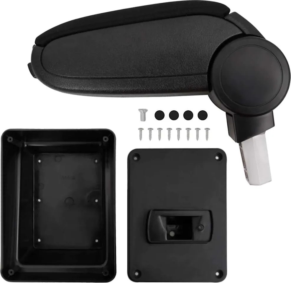 vidaXL Cotieră auto, negru, 17x40x(31-49) cm ABS