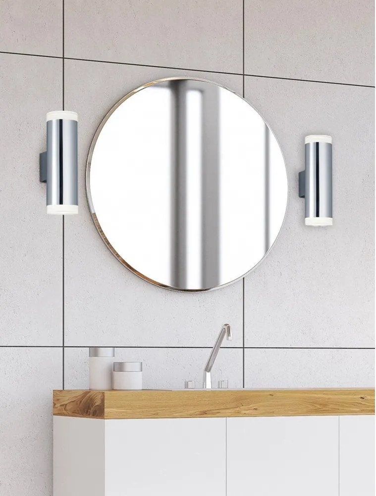 Aplică de perete argintiu-lucios LED Ray – Trio