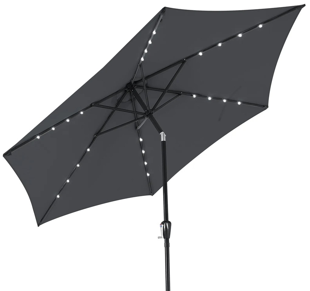 Deuba Umbrela de soare LED Florida Ø300 cm - antracit