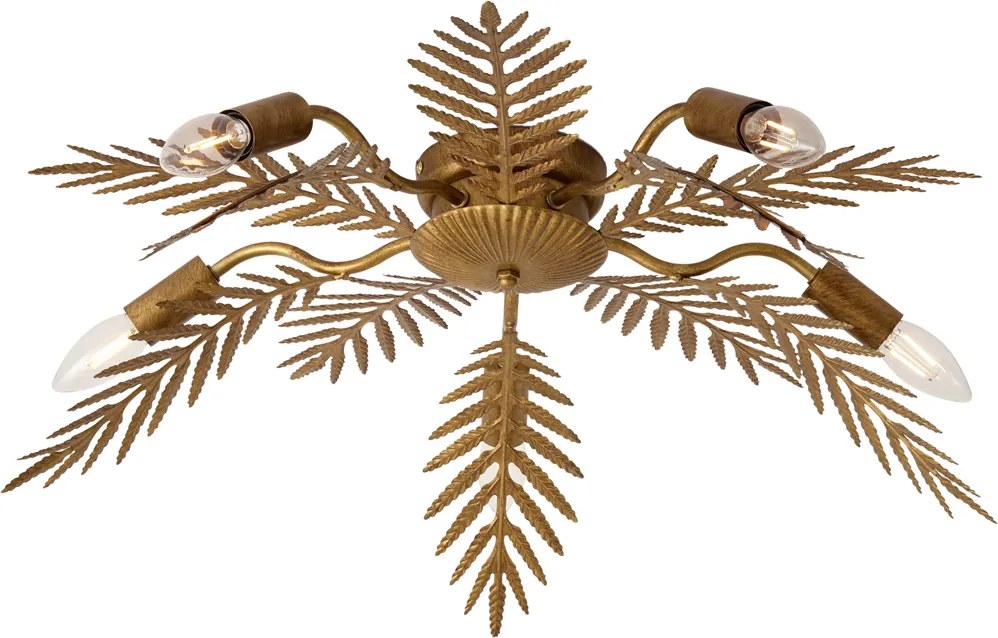 Plafoniera vintage aurie 70 cm 5 lumini - Botanica