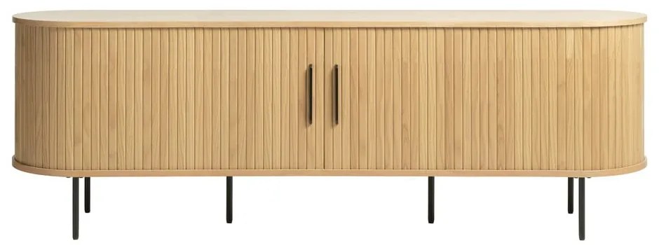 Comodă TV cu aspect de lemn de stejar 56x180 cm Nola – Unique Furniture