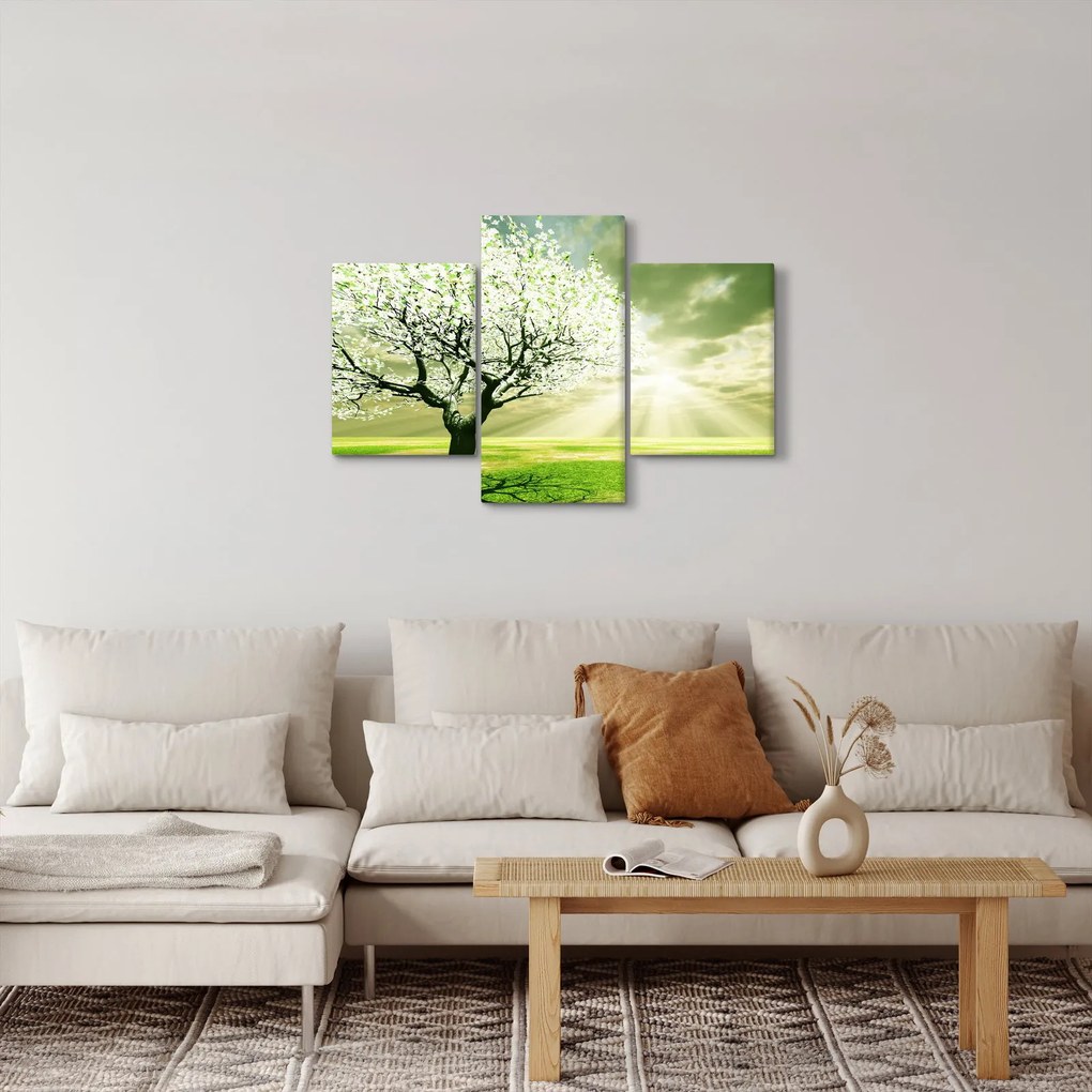 Tablou cu copaci pe luncă (90x60 cm)