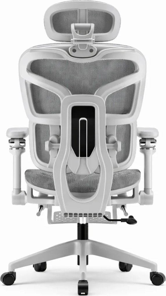 AEROMAX PRO SLIDING Scaun ergonomic, Sezut Translatie, cotiere 6D, Tetiera 3D, Suport lombar dublu ajustabil, Suport picioare, Umeras, Full Mesh, Gri