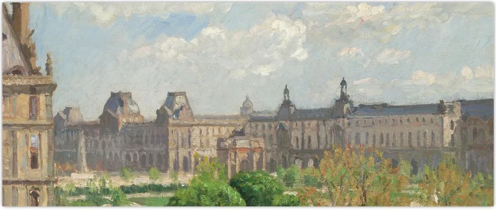 Tablou - Camille Pissarro, Place du Carrousel, Paris, reproducere (120x50 cm)