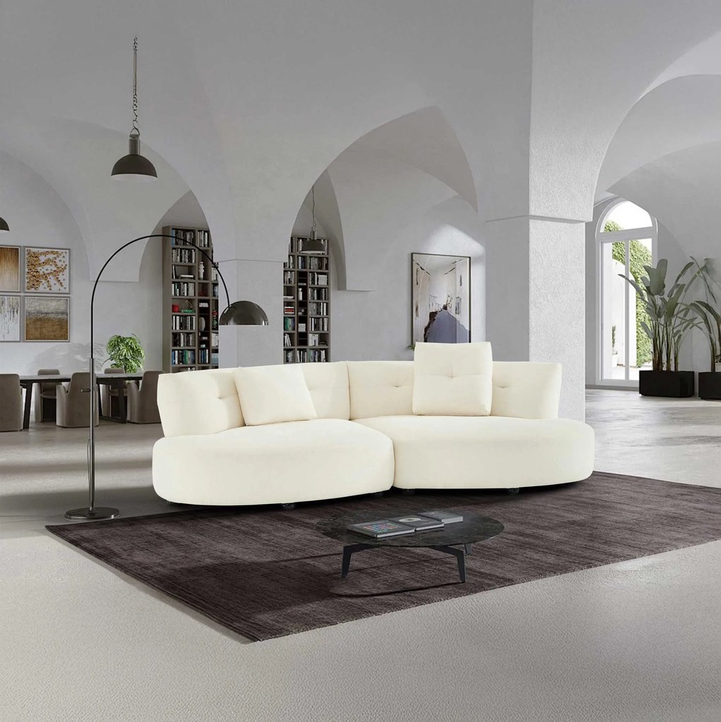 Canapea semirotunda dumonde cu șezut confortabil din spumă HR Vineto 280x140 cm