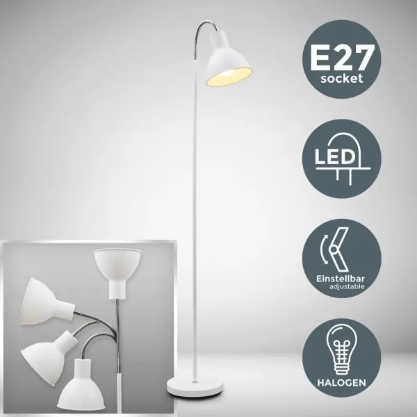 Lampă de podea 1xE27/25W/230V albă