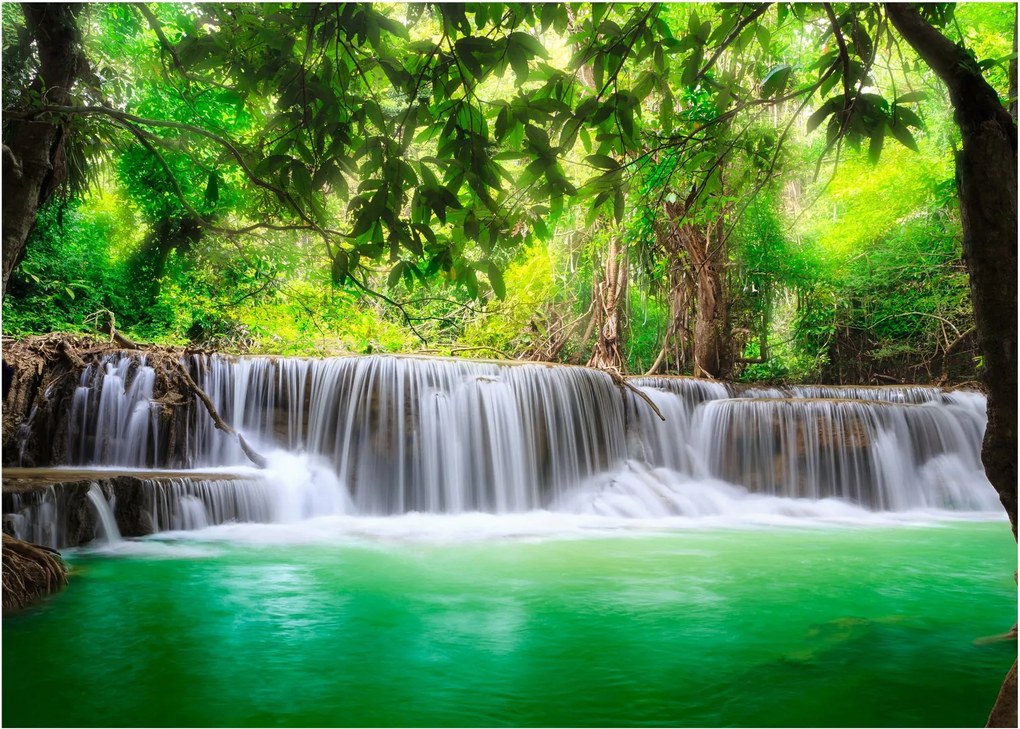 Tablou - cascada din Kanchanaburi, Thailanda (70x50 cm)