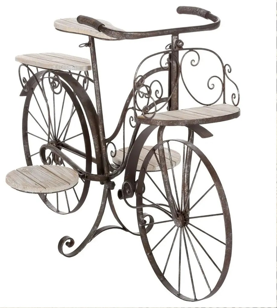 Suport flori din metal in forma de bicicleta, 59 cm