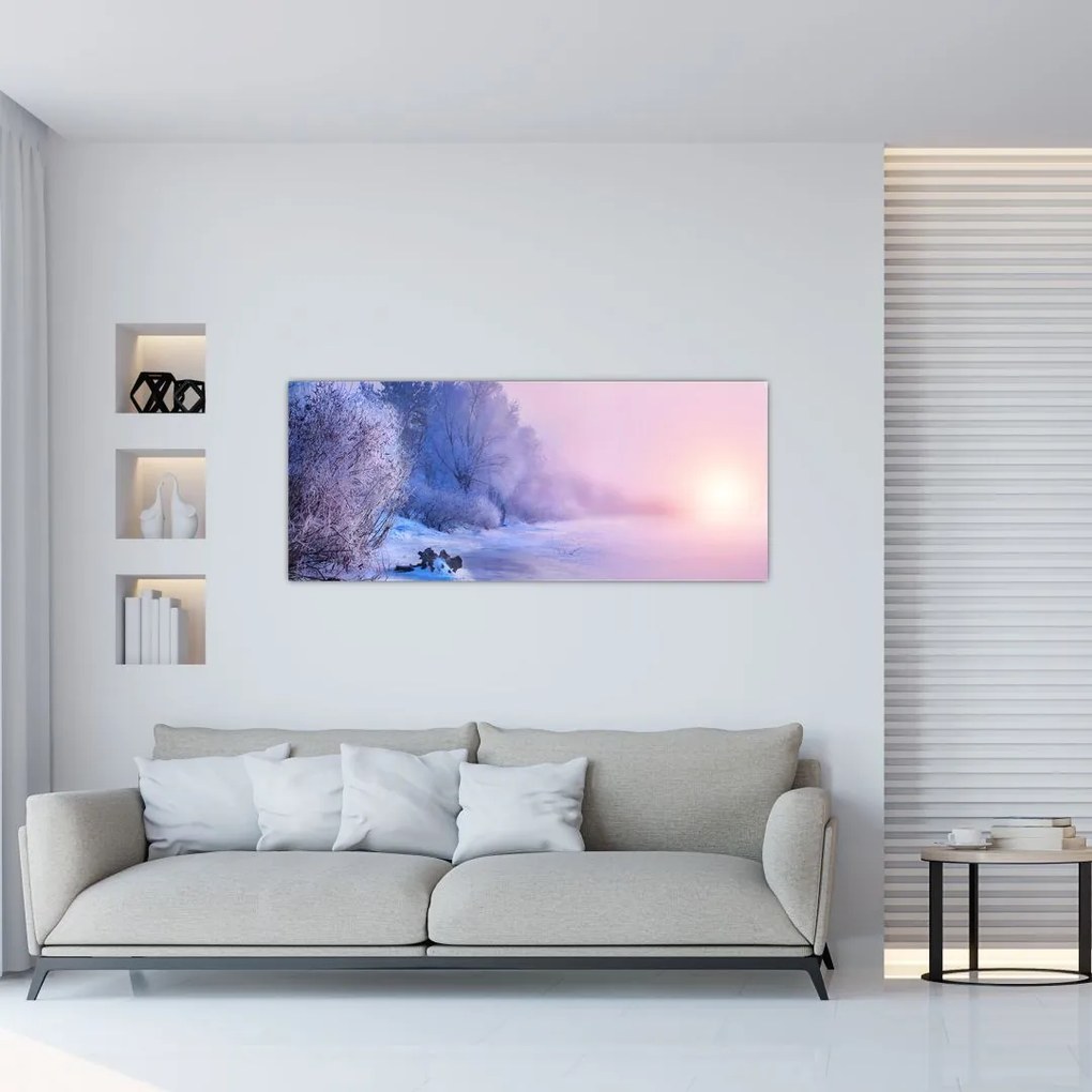 Tablou - Râu înghețat (120x50 cm)