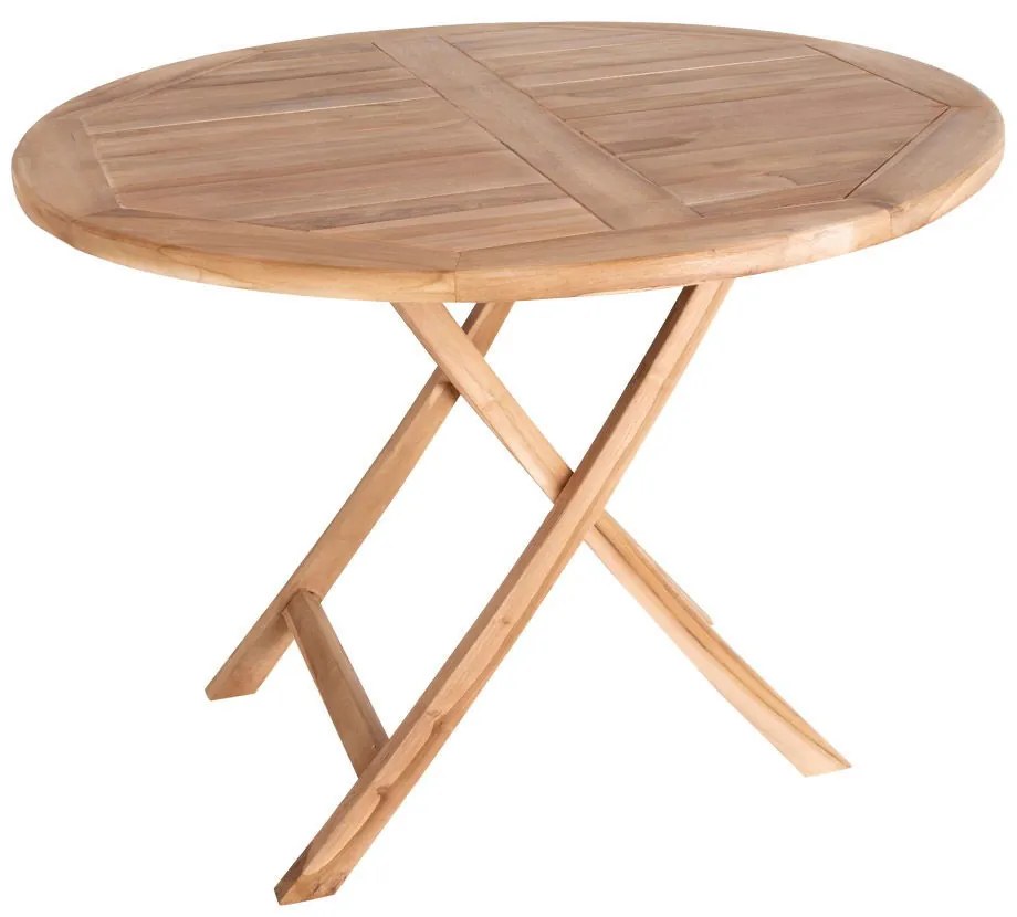 Masă de grădină Oviedo, tec, natural 100x75 cm