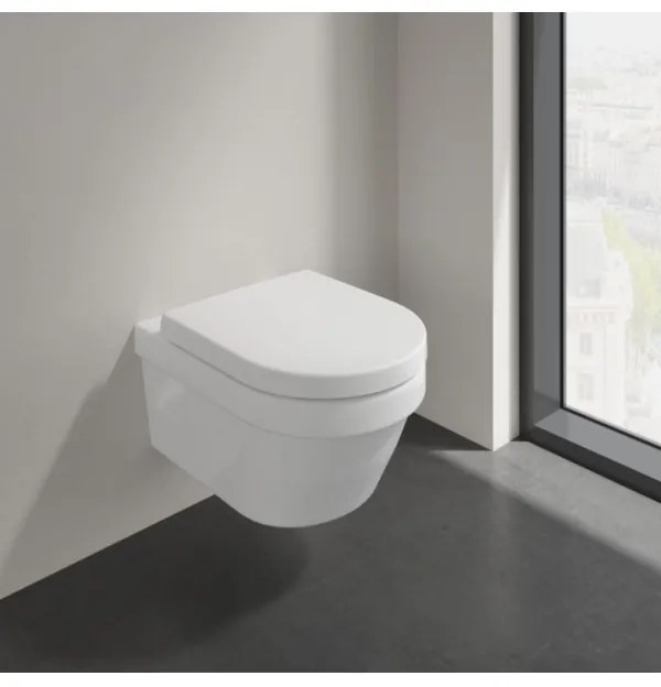 Capac WC, Villeroy&amp;Boch Architectura, cu inchidere lenta, Alb Alpin, 98M9C101