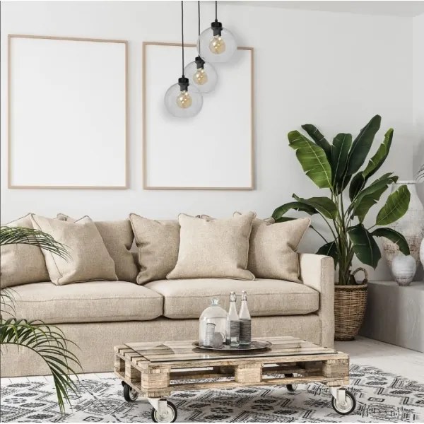 Lustră pe cablu SOFIA 3xE27/60W/230V transparent