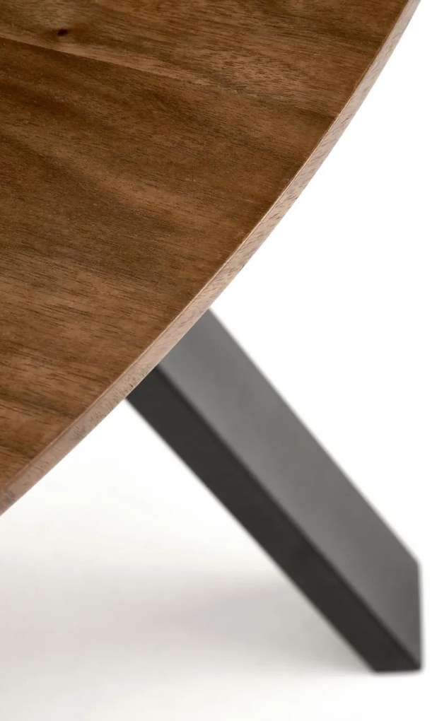 Masa rotunda Danilo nuc/negru ø120/h74 cm