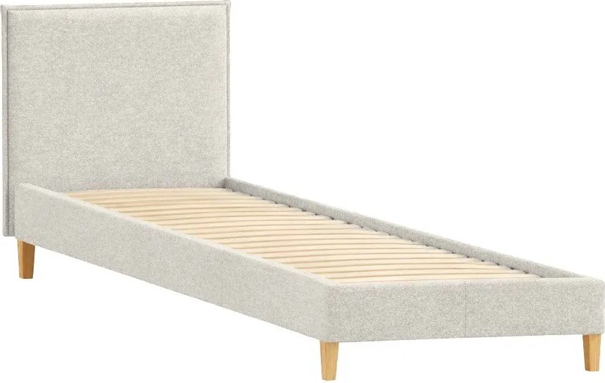 Pat bej tapițat cu somieră 90x200 cm Tina – Ropez