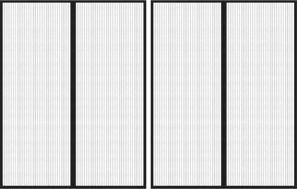 vidaXL Perdele de ușă anti-insecte cu magnet, 2 buc., negru 230x160 cm
