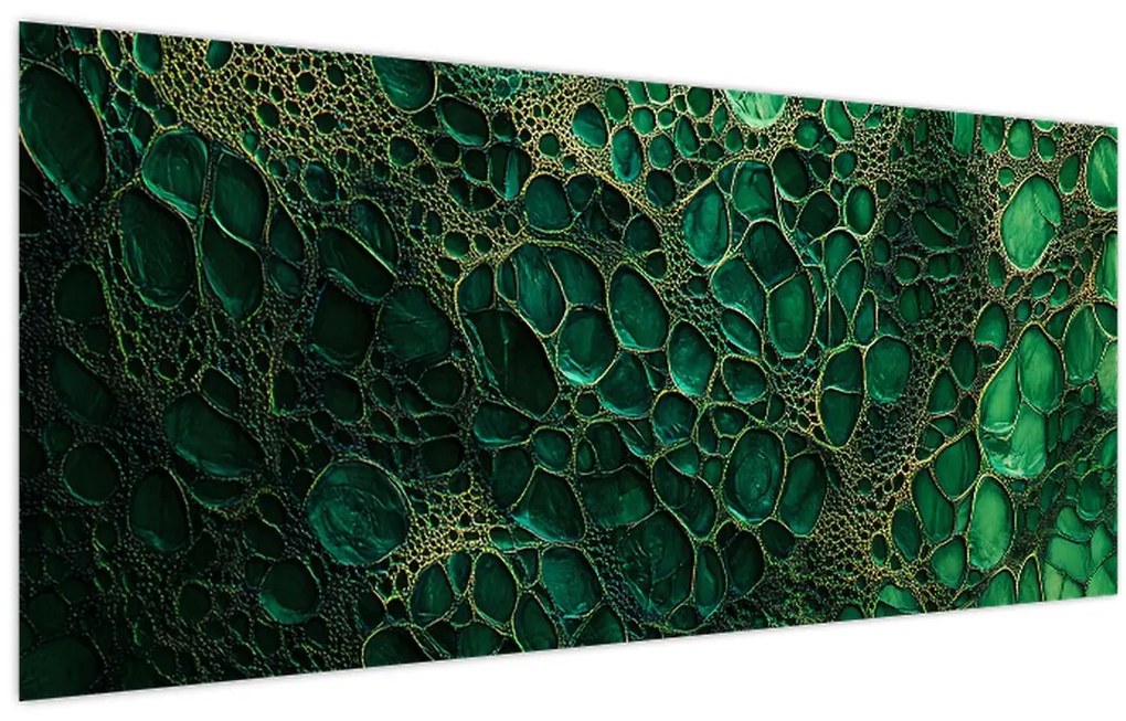 Tablou - Imagine microscopică verde (120x50 cm)