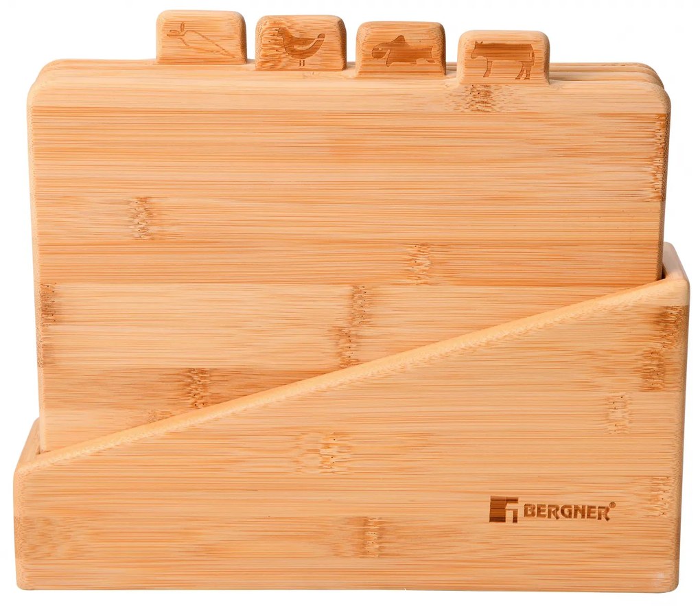 Set 5 piese tocatoare bambus natur Bergner BG-4940-MM