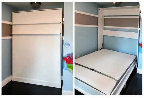 OFERTA SPECIALA - Pat rabatabil dublu fara somiera Primer Queen Bed (150 X200) - ALB MAT