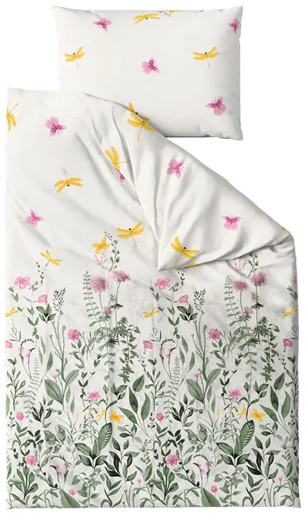 Lenjerie de pat din bumbac SUMMER MEADOW alba Dimensiune lenjerie de pat: 70 x 90 cm | 140 x 200 cm
