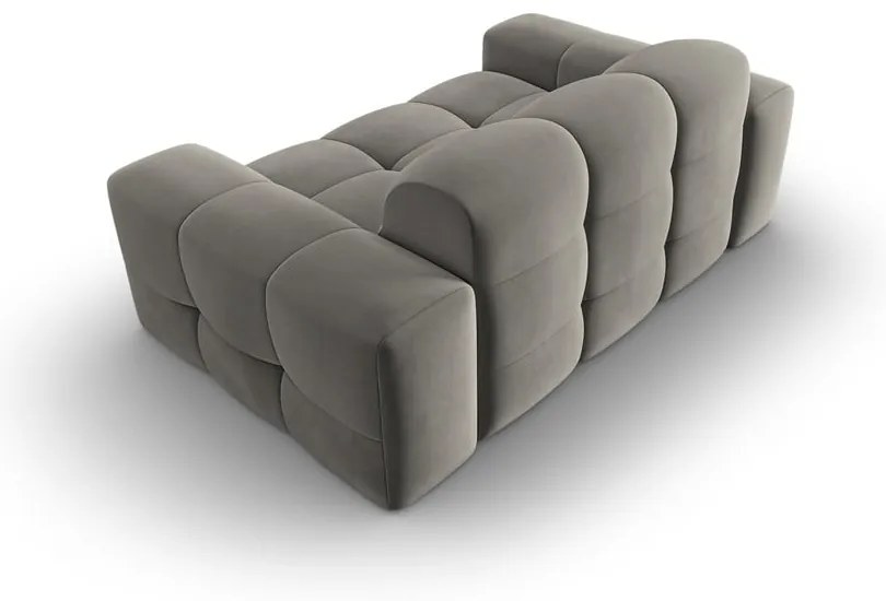 Canapea gri cu tapițerie din catifea 156 cm Kendal – Micadoni Home