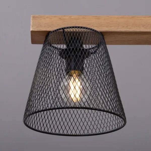 Lustră pe cablu Briloner 4077-035 WOOD & STYLE 3xE14/25W/230V