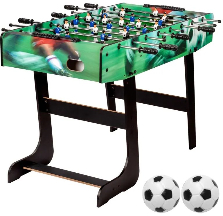Masă de fotbal Belfast, 121 x 101 x 79 cm, pliabilă, cu imprimeu