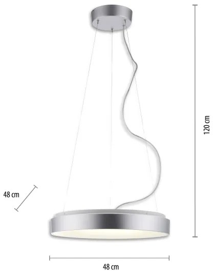 Lustră LED dimabilă pe cablu JUST LIGHT. 17075-21 KETO ANIKA LED/26,5W/230V + telecomandă