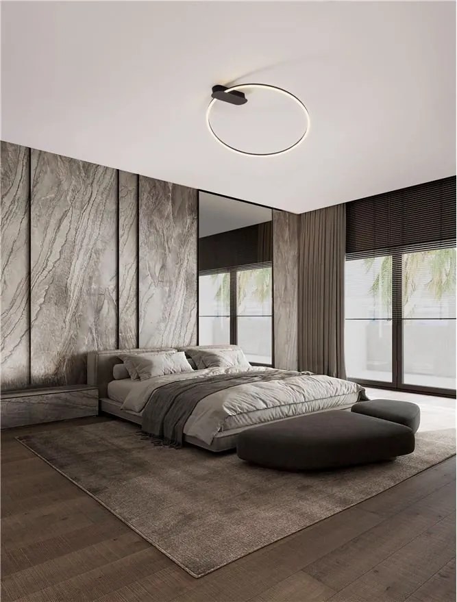 Lustra LED aplicata design modern minimalist KIKLOS negru