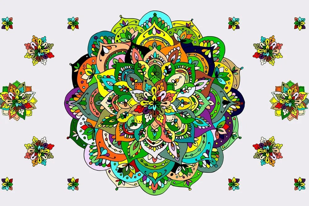 Tapet Mandala verde