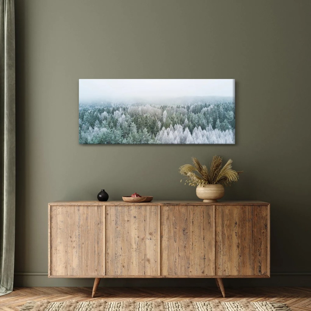 Tablou - Crestele munțillor înzăpezite (120x50 cm)