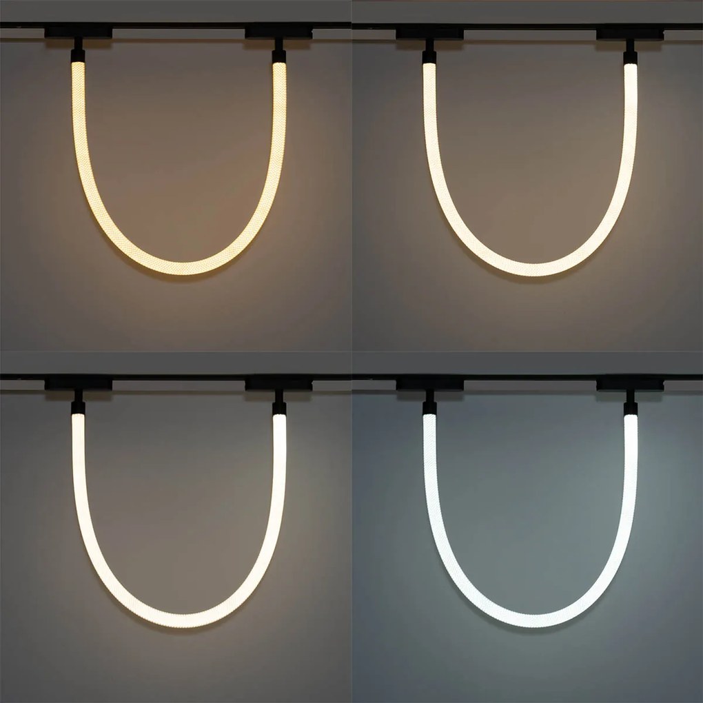 Pendantă modernă albă pentru sistem de șine monofazat 8W 3000K - Magnetic Tautau