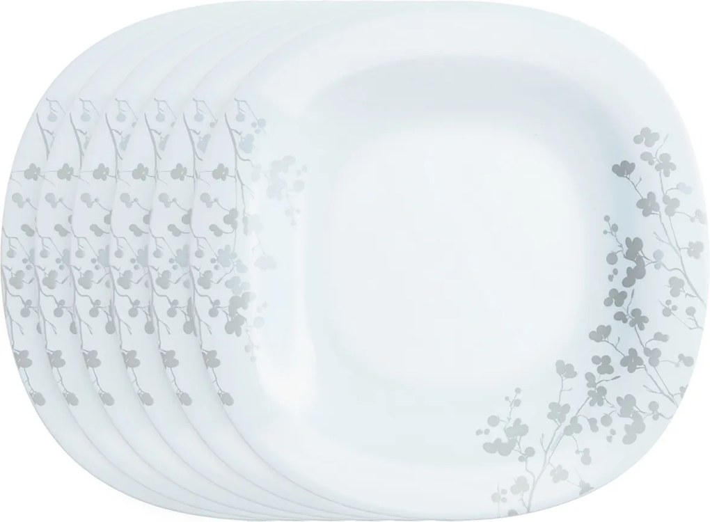 Set farfurii desert Luminarc Ombrelle 19 cm,6 buc., alb