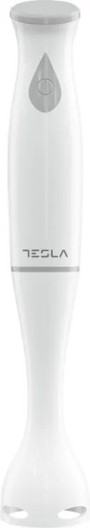 Resigilat: Blender de mana Tesla HB100WG, 200W, motor DC, Lama de otel, Alb