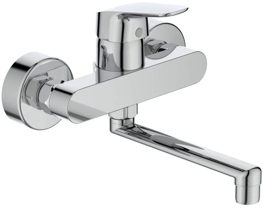 Baterie chiuveta, cu pipa rotativa 200 mm, crom