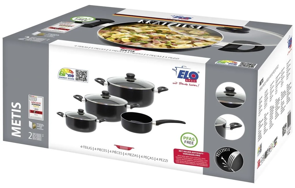 Elo 48004 Set de 4 oale din aluminiu Metis