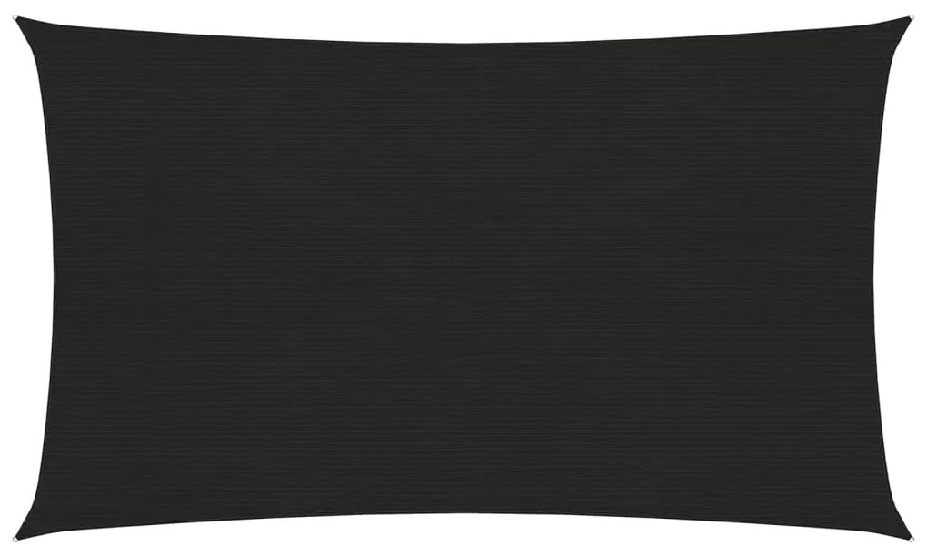 Pânză parasolar , negru, 5x8 m , hdpe, 160 g/m²