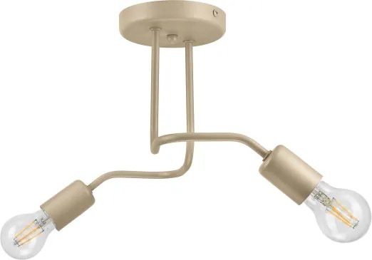 Plafonieră aplicată CHARLIE 2xE27/15W/230V bej